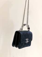 Uubags Chanel wallet on chain black leather mini bag 13x9.5x6cm - 2