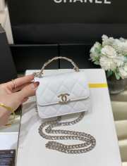 Uubags Chanel wallet on chain white leather mini bag 13x9.5x6cm - 3