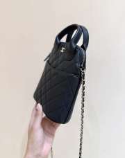 Uubags Chanel Clutch With Chain Suede, Sheepskin & Gold Metallic Black 18x17x6cm - 5