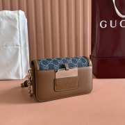 Uubags Gucci Go small shoulder bag brown crystal GG denim 21.5x14x9cm - 6