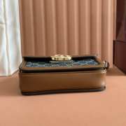 Uubags Gucci Go small shoulder bag brown crystal GG denim 21.5x14x9cm - 5