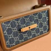 Uubags Gucci Go small shoulder bag brown crystal GG denim 21.5x14x9cm - 3