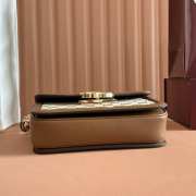 Uubags Gucci Go small shoulder bag brown/ beige GG denim 21.5x14x9cm - 4