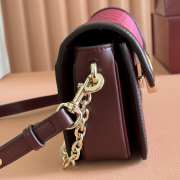 Uubags Gucci Go small shoulder bag red GG suede 21.5x14x9cm - 3