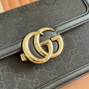Uubags Gucci Go small shoulder bag black GG suede 21.5x14x9cm - 3