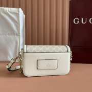 Uubags Gucci Go small shoulder bag white/ beige GG denim 21.5x14x9cm - 6