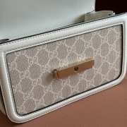 Uubags Gucci Go small shoulder bag white/ beige GG denim 21.5x14x9cm - 2