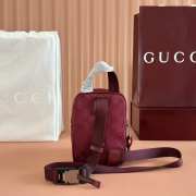 Uubags Gucci Nexus mini slingbag rosso ancora red GG nylon 12.5x17.5x4cm - 6