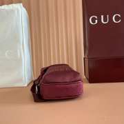 Uubags Gucci Nexus mini slingbag rosso ancora red GG nylon 12.5x17.5x4cm - 5