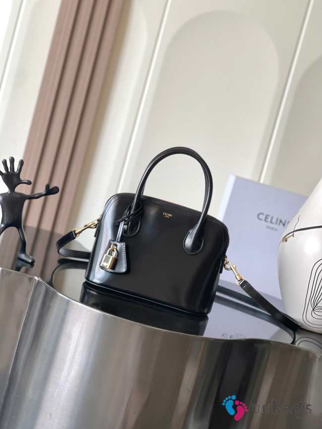 Uubags Celine Mini Honorine Bag In Black Shiny Calfskin 16x12x8cm  - 1