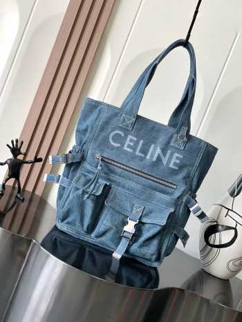 Uubags Celine Dark Union Tote Bag in Blue 42x12x40cm