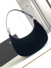 Uubags Celine Ava Triomphe Strass Velvet Bag Black 24.5x17x9cm - 5