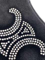 Uubags Celine Ava Triomphe Strass Velvet Bag Black 24.5x17x9cm - 2