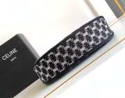 Uubags Celine Ava Bag in Textile with Triomphe Embroidery Black 24.5x17x9cm - 6