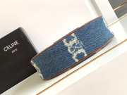 Uubags Celine Medium Ava Bag With Triomphe Denim Navy/Tan 23x19x7cm - 3