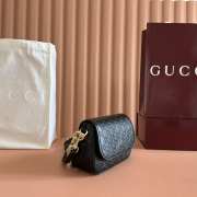 Uubags Gucci emblem small black embossed GG leather bag 20.5x13x7cm - 6