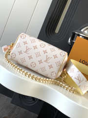 Uubags Louis Vuitton Monogram Small Speedy Bag in White and Yellow 18x12.5x11cm - 5