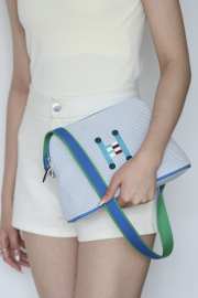 Uubags Hermes Bolide Crazy H case, medium model bag in blue 26x18cm - 6