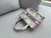 Uubags Small Dior Book Tote Bag Multicolor Dior Saisons Printemps-Ete Embroidery 26.5x22x14cm - 3