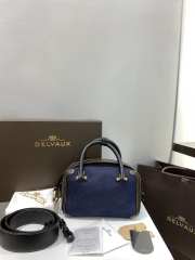 Uubags Delvaux Cool Box MM Denim Sahara In Blue Crossbody Bag 21x13x11cm - 2