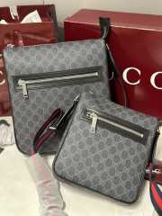 Uubags Gucci Small GG Black Messenger Bag In Black GG Supreme 21x23.5x4.5cm - 6