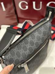 Uubags Gucci Small GG Black Messenger Bag In Black GG Supreme 21x23.5x4.5cm - 5