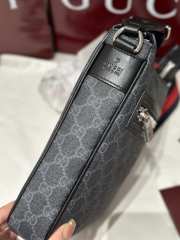 Uubags Gucci Small GG Black Messenger Bag In Black GG Supreme 21x23.5x4.5cm - 4