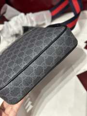 Uubags Gucci Small GG Black Messenger Bag In Black GG Supreme 21x23.5x4.5cm - 2