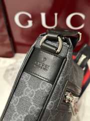 Uubags Gucci Small GG Black Messenger Bag In Black GG Supreme 21x23.5x4.5cm - 3