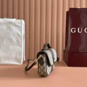 Uubags Gucci Ophidia small top handle bag beige and brown GG fabric 20x16x5cm - 6