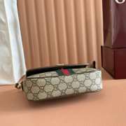 Uubags Gucci Ophidia small top handle bag beige and brown GG fabric 20x16x5cm - 5