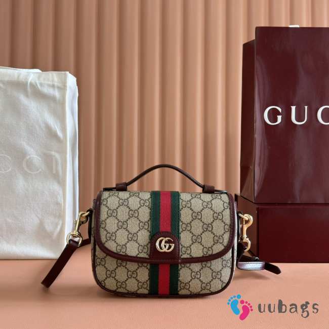 Uubags Gucci Ophidia small top handle bag rosso ancora red 20x16x5cm - 1