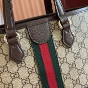 Uubags Gucci Ophidia small tote bag beige and dark brown GG Monogram coated fabric 22.5x17x11cm - 3