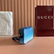 Uubags Gucci Chroma small crossbody bag gradient blue GG monogram coated fabric 25x16x4.5cm - 6