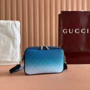 Uubags Gucci Chroma small crossbody bag gradient blue GG monogram coated fabric 25x16x4.5cm - 5