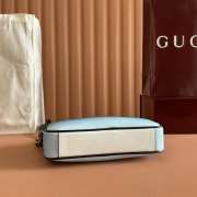 Uubags Gucci Chroma small crossbody bag gradient blue GG monogram coated fabric 25x16x4.5cm - 4