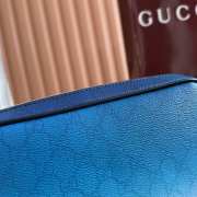 Uubags Gucci Chroma small crossbody bag gradient blue GG monogram coated fabric 25x16x4.5cm - 2