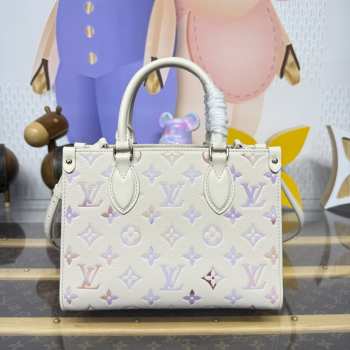 Uubags Louis Vuitton M25770 OnTheGo PM Bag Dream Cream Color 25x19x11.5cm