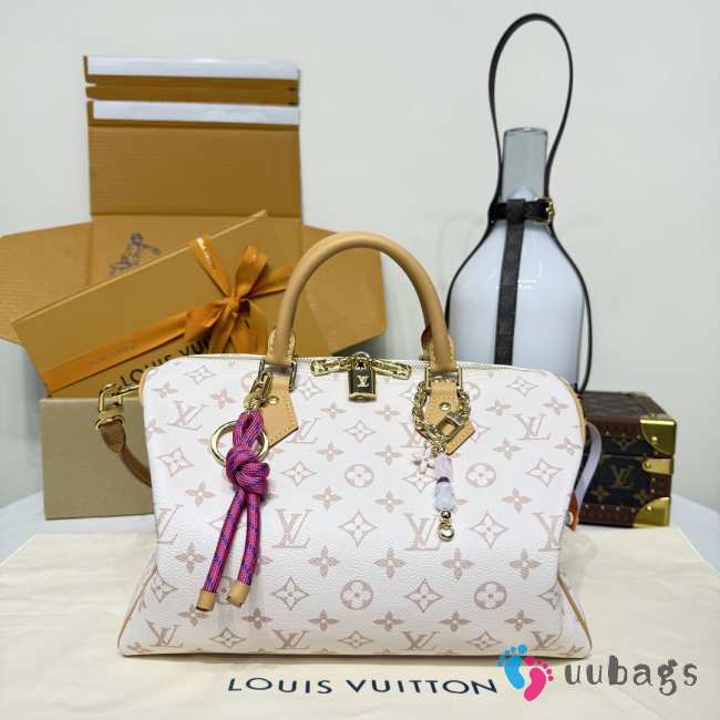 Uubags Louis Vuitton M15108 Speedy Soft 30 Lucky Bag Monogram Dune/Pink 30x21x17cm - 1