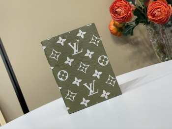 Uubags Louis Vuitton M64502 Passport Cover In Khaki 10x14x2.5cm