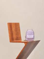 Uubags Chanel Mini Purple Caviar Leather Backpack 18x13x9cm - 5