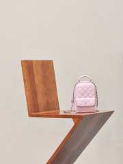 Uubags Chanel Mini Pink Caviar Leather Backpack 18x13x9cm - 6