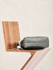 Uubags Chanel Shopping Bag Suede Calfskin, Shiny Lambskin & Gold-Tone Metal Grey & Black 33x29x11cm - 5