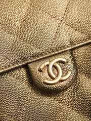 Uubags Chanel 25 Small Handbag Metallic Grained Calfskin & Gold Metal Dark Gold 30x26x14cm - 2