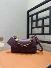 Uubags Loewe medium Ola bag in dark burgundy smooth calfskin 26x18x13cm - 1