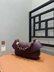 Uubags Loewe medium Ola bag in dark burgundy smooth calfskin 26x18x13cm - 6