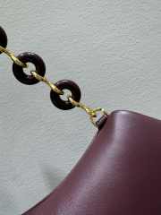 Uubags Loewe medium Ola bag in dark burgundy smooth calfskin 26x18x13cm - 4