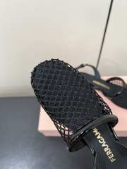 Uubags Ferragamo Kay Net Slingback Pumps Black 4cm - 2