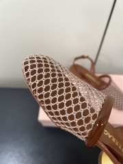 Uubags Ferragamo Kay Net Slingback Pumps Brown 4cm - 3