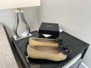 Uubags Chanel Beige/Black Leather Camelia Flower Ballet Flats - 6